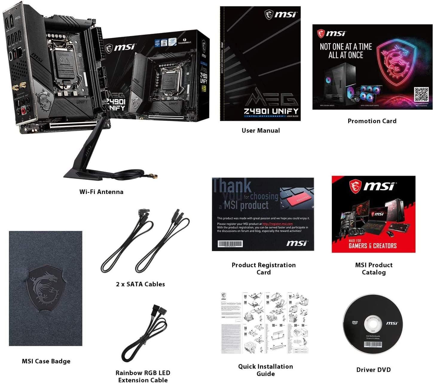 MSI MEG Z490I Unify Gaming Motherboard-Motherboard-dealsplant