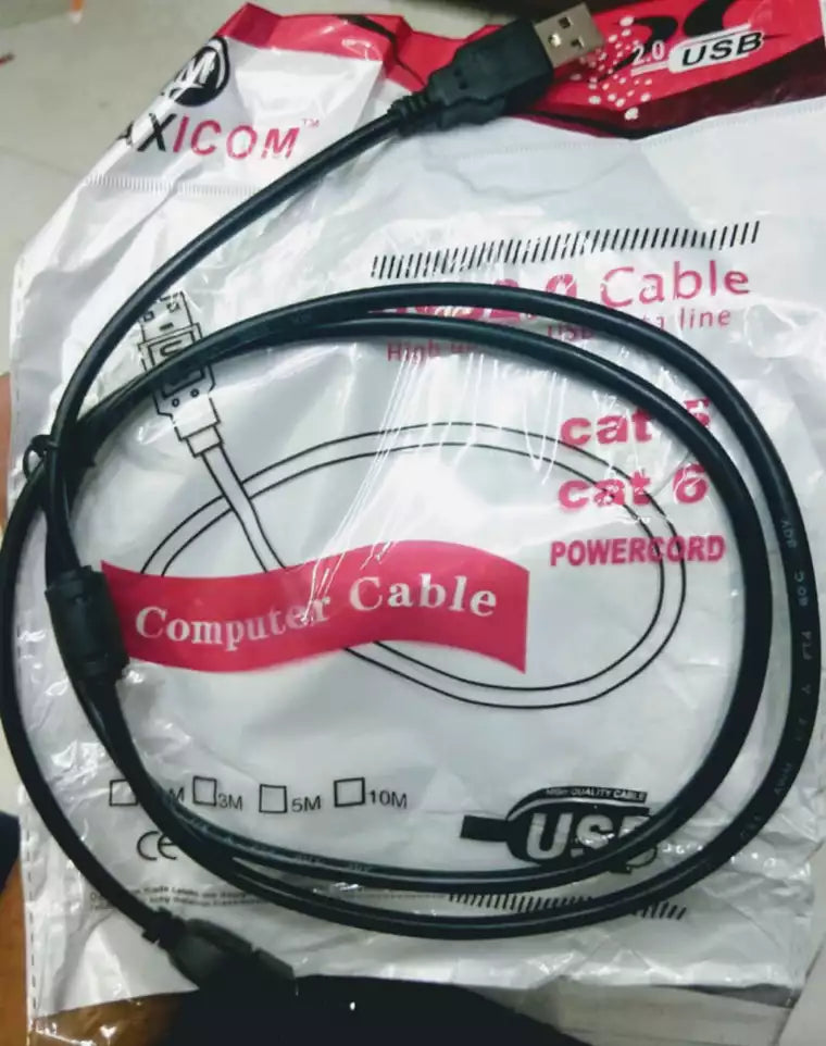 MAXICOM USB MALE FEMALE CABLE 1.2M (BLACK)-Cables-dealsplant