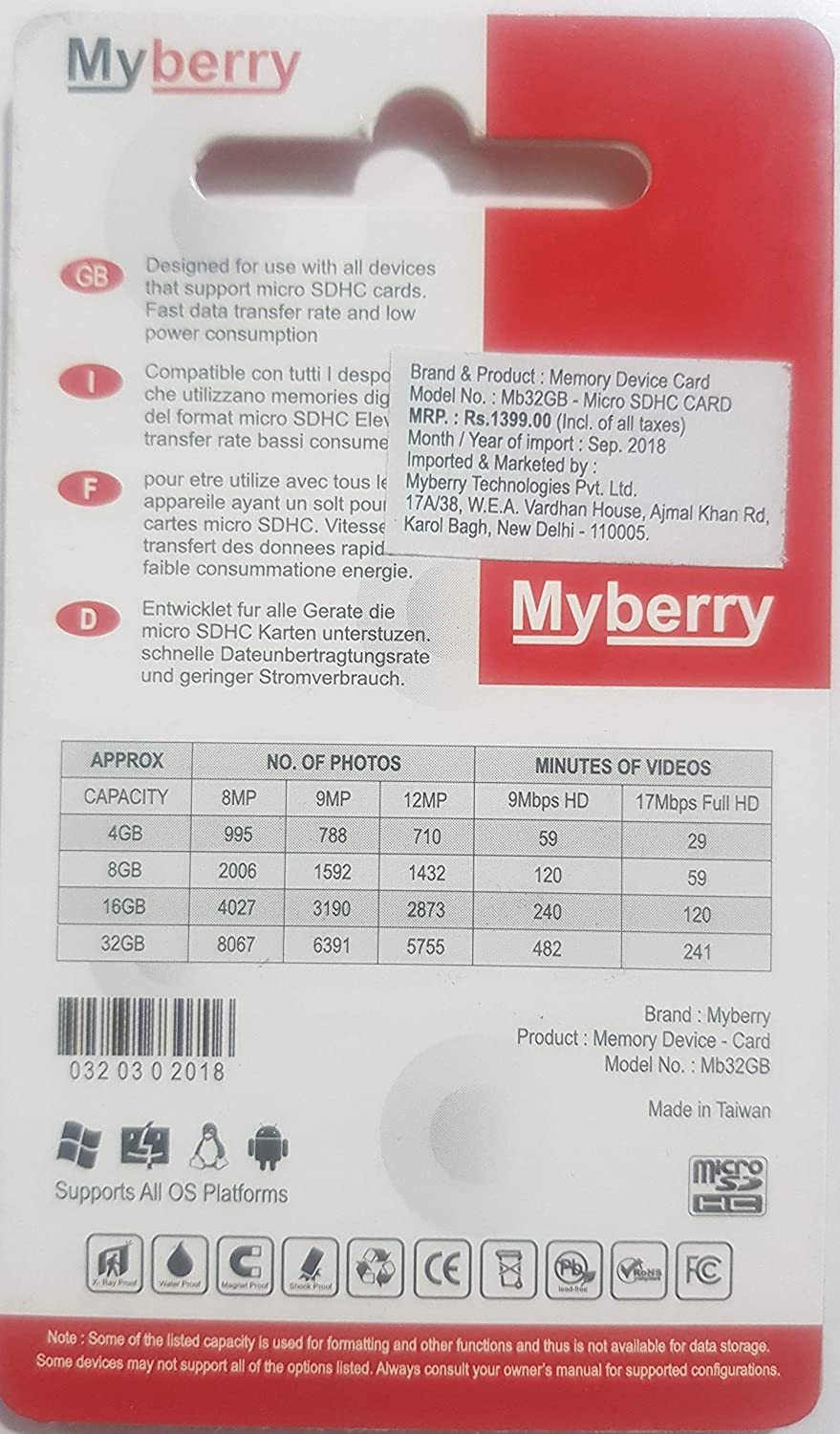 [UnBelievable Deal] Myberry 100MB/s Speed Micro SDHC Class 10 Memory Card-Memory Cards-dealsplant