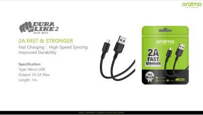 ORAIMO OCD-M53 1 m Micro USB Cable (Compatible with mobile, Black, One Cable)-Charging Cable-dealsplant