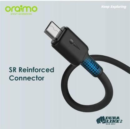 ORAIMO OCD-M53 1 m Micro USB Cable (Compatible with mobile, Black, One Cable)-Charging Cable-dealsplant