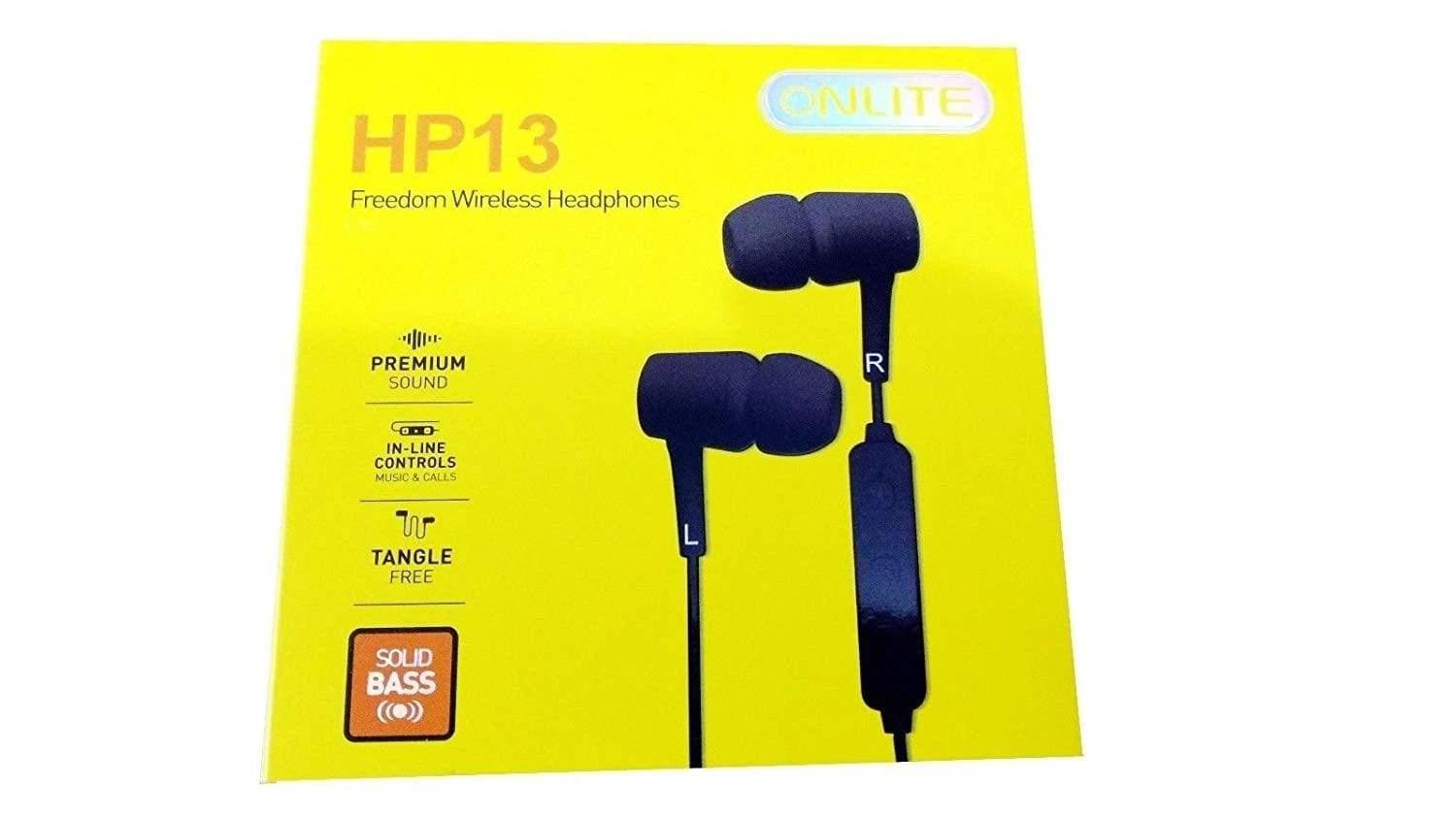 Onlite HP-13 Freedom Wireless Headphone With Extra Deep Bass - Black & White-Bluetooth Headsets-dealsplant