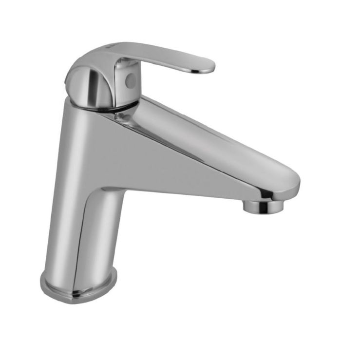 Essco Orbit Single Lever Basin Mixer without Popup Waste with 450mm Long Braided Hoses-Table Top Basin-dealsplant