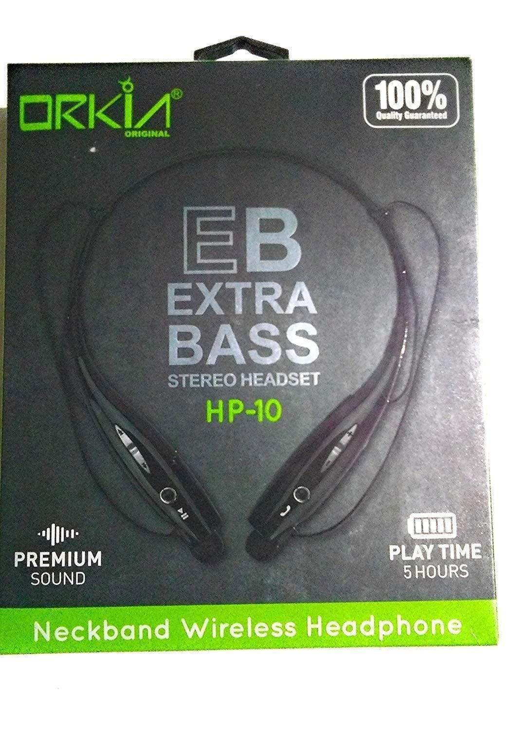 Orkia HP-10 Wireless Extra Bass Headphone (White)-Bluetooth Headsets-dealsplant