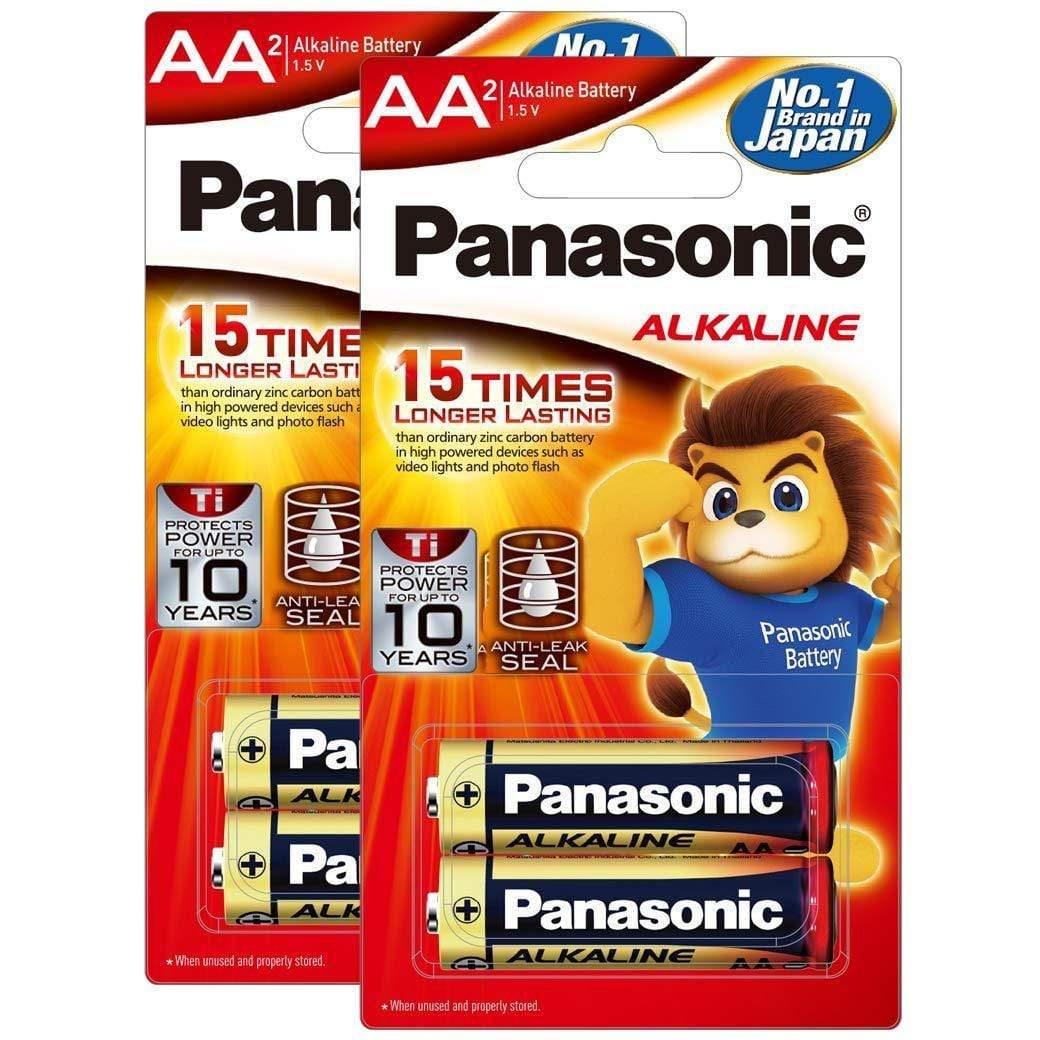 Panasonic Alkaline AA Battery, Pack of 4-General Purpose Batteries-dealsplant
