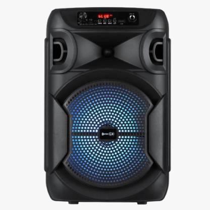 Enter Go Party Blaster 10 Wireless Bluetooth Party Speaker 20W HD Sound with Wired Karaoke Mic, inbuilt FM, Aux, LED Lights Portable Indoor/Outdoor Party Speaker 20 W Bluetooth Laptop/Desktop Speaker (Black, Stereo Channel)-Speakers-dealsplant