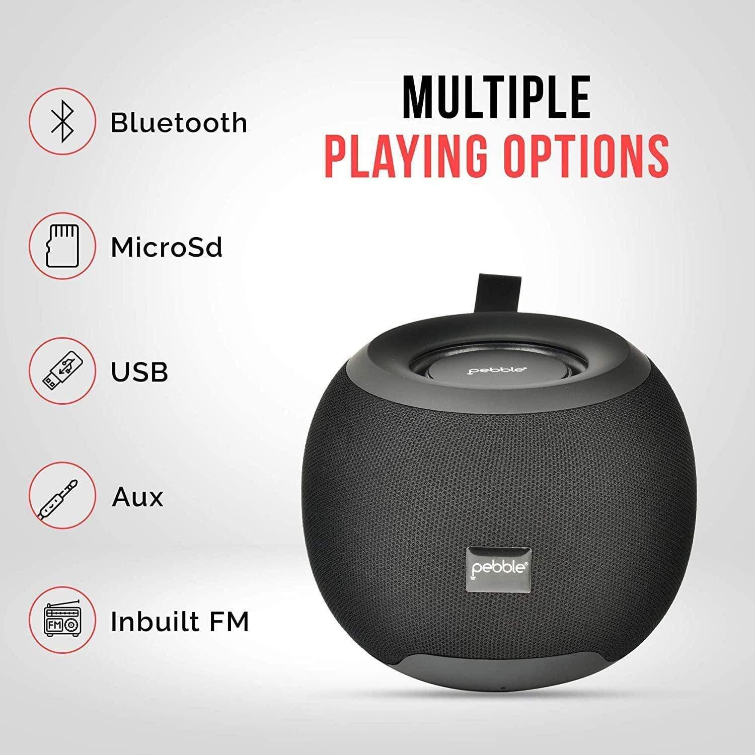 Pebble Dome Heavy Bass 5W Bluetooth Speaker-Bluetooth Speakers-dealsplant