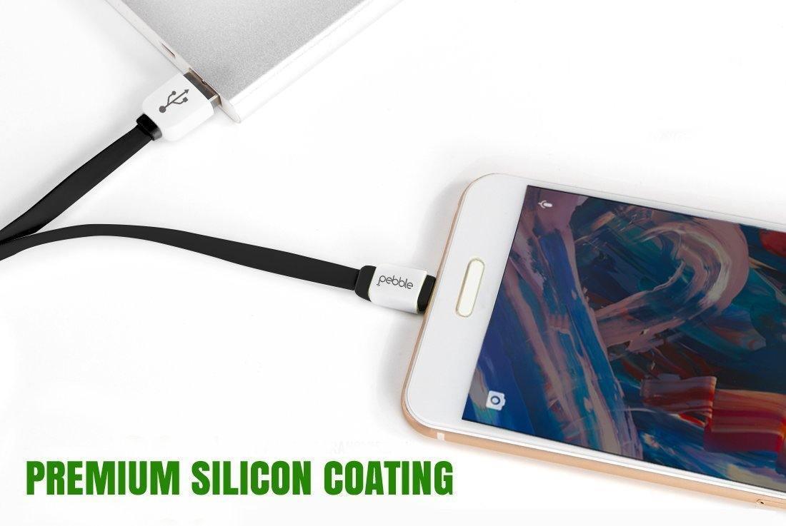 Pebble Micro Flat USB Charging and Data Cable PUCM30-Datacable-dealsplant
