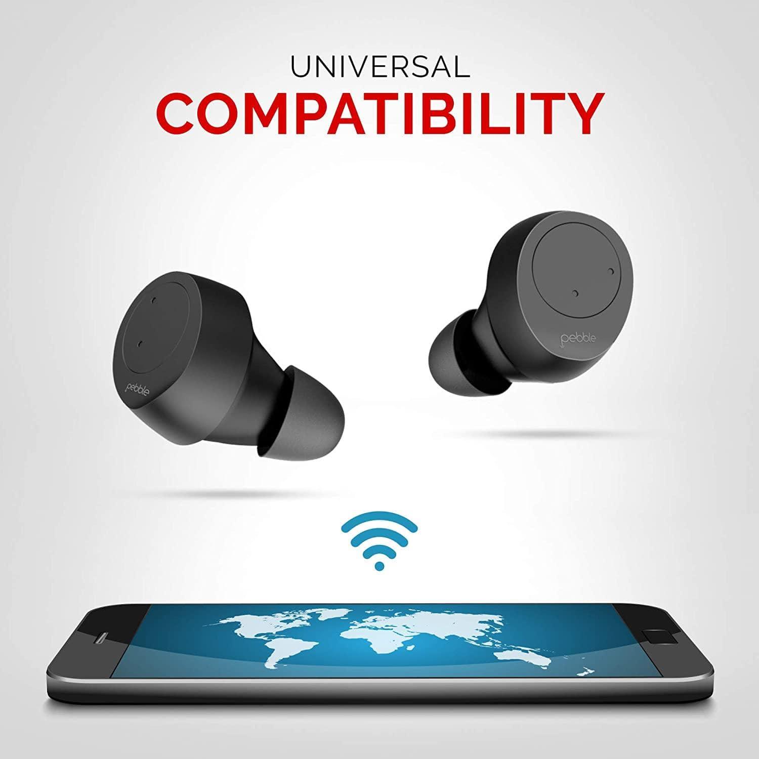 Pebble Twins Deep Bass True Wireless Earbuds-Earbuds-dealsplant