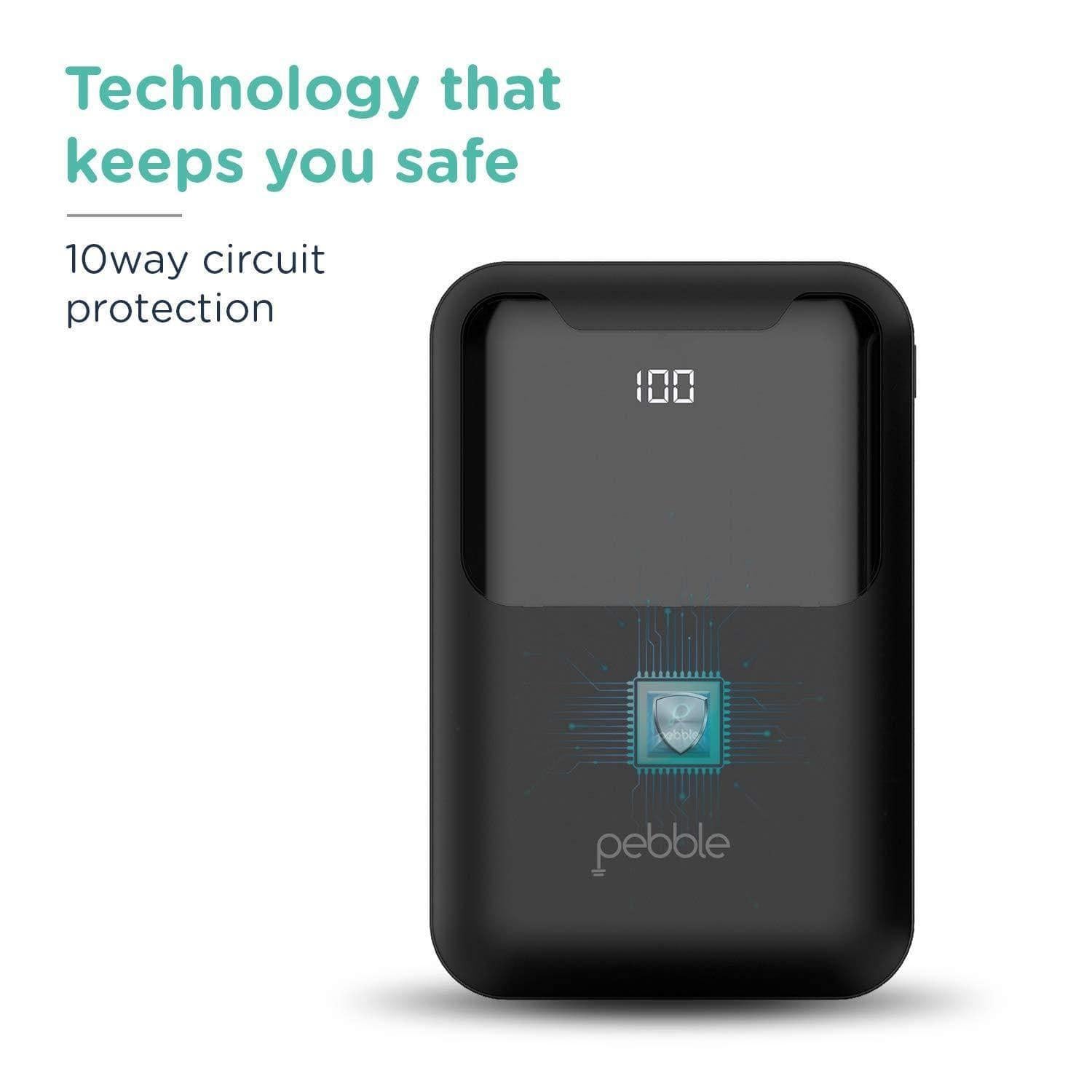 Pebble ion 10000 mAh Fast Charge Power Bank-Power Bank-dealsplant