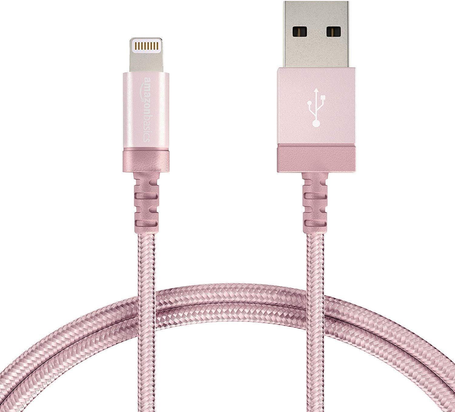 Pebble Nylon Braided USB A to Lightning Cable - Apple MFi Certified (1-Meter) PNML10-USB Charging Transfer cable-dealsplant