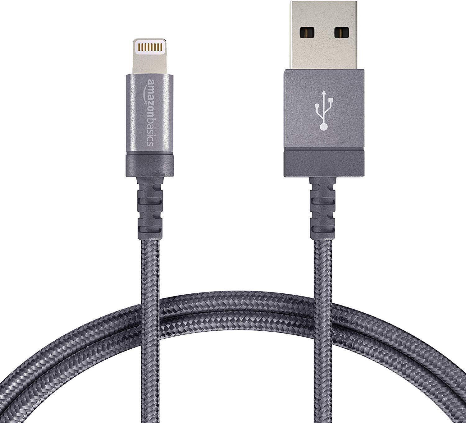 Pebble Nylon Braided USB A to Lightning Cable - Apple MFi Certified (1-Meter) PNML10-USB Charging Transfer cable-dealsplant