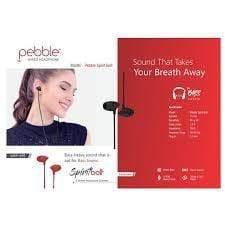 Pebble Spirit Bolt Wired Earphone (Black, Red)-Wired Earphone-dealsplant