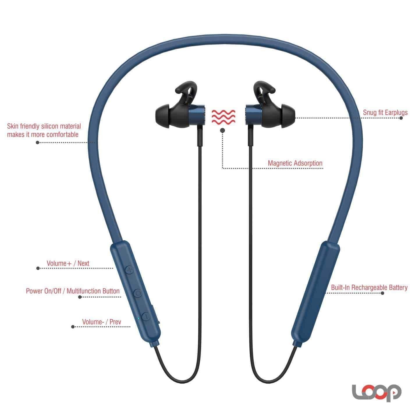 Pebble Spirit Loop - Wireless Neckband Earphone-Wired Earphone-dealsplant