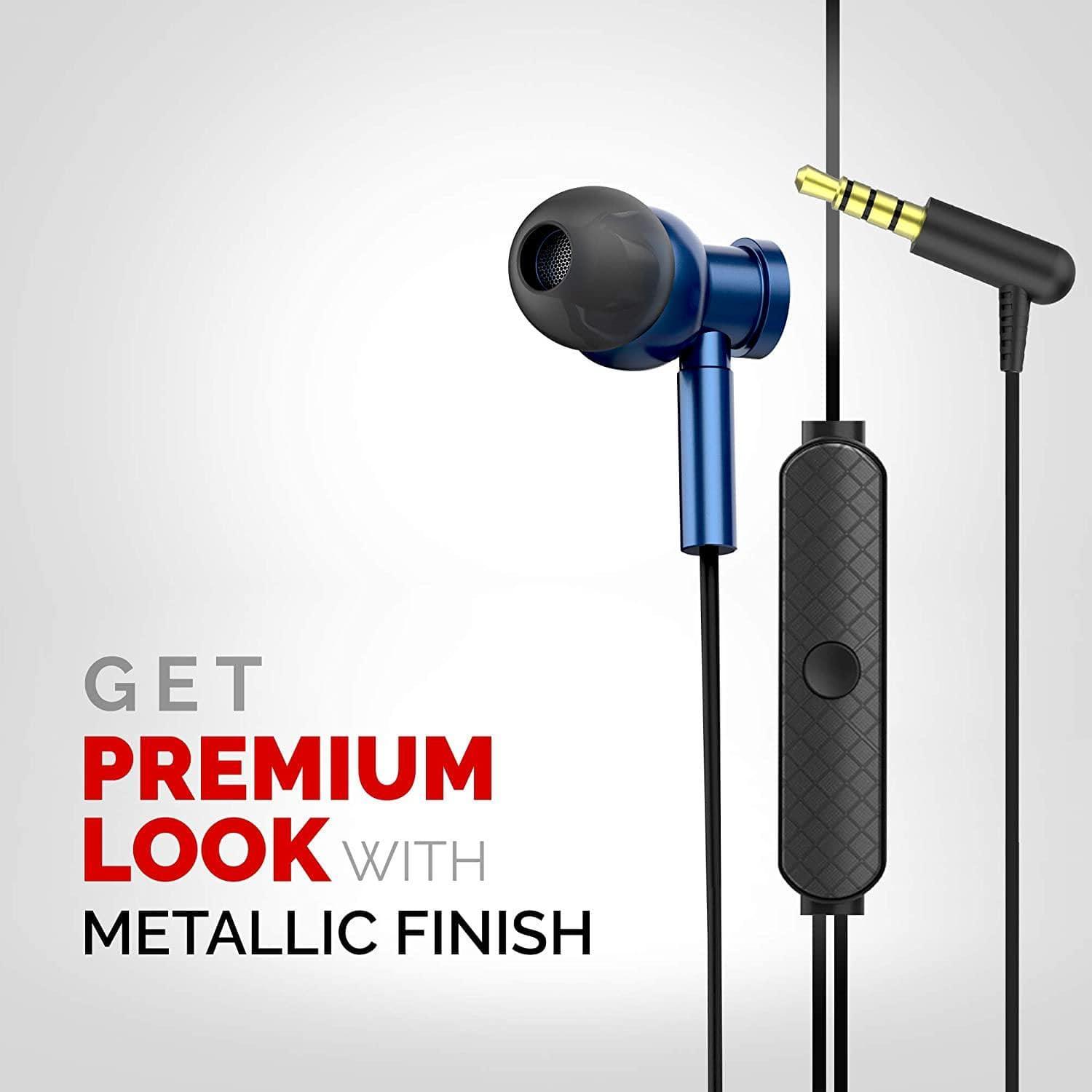 Pebble Vibe True HD Metal Earphone with mic-Wired Earphone-dealsplant