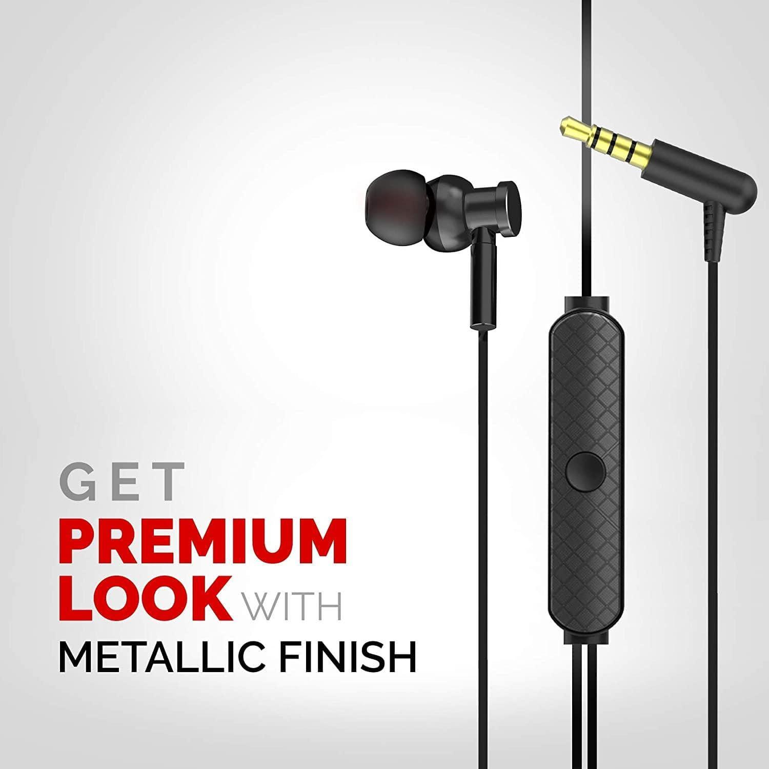 Pebble Vibe True HD Metal Earphone with mic-Wired Earphone-dealsplant