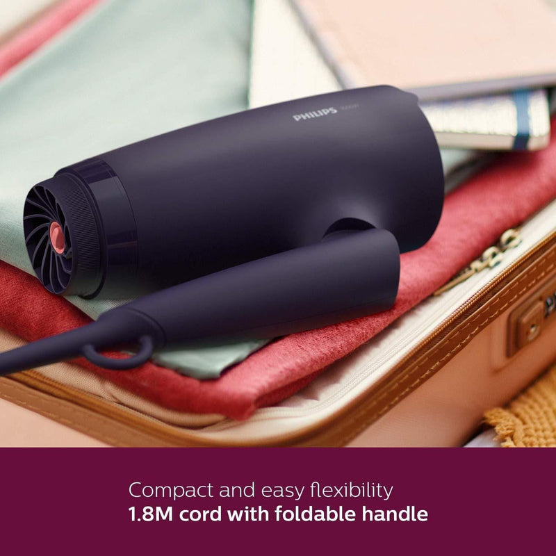 Philips Hair Dryer BHD318/00 1600W Thermoprotect AirFlower Advanced Ionic Care 3 Heat & Speed Settings to Give Frizz Free Shiny Hair (Purple)-Hair Dryer-dealsplant