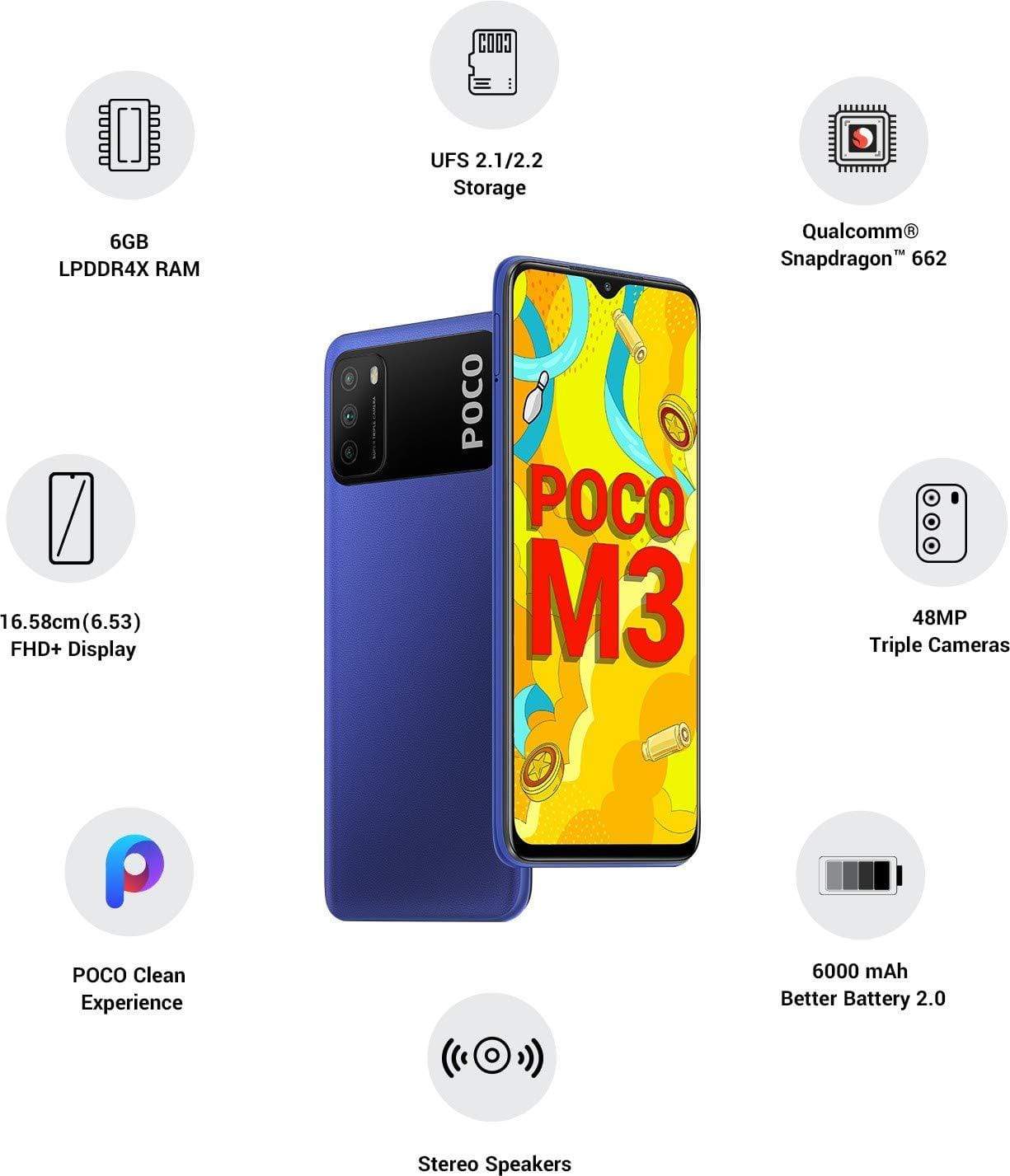 POCO M3 Mobile phone 2021 with 4GB RAM,64GB Storage-Mobile Phones-dealsplant