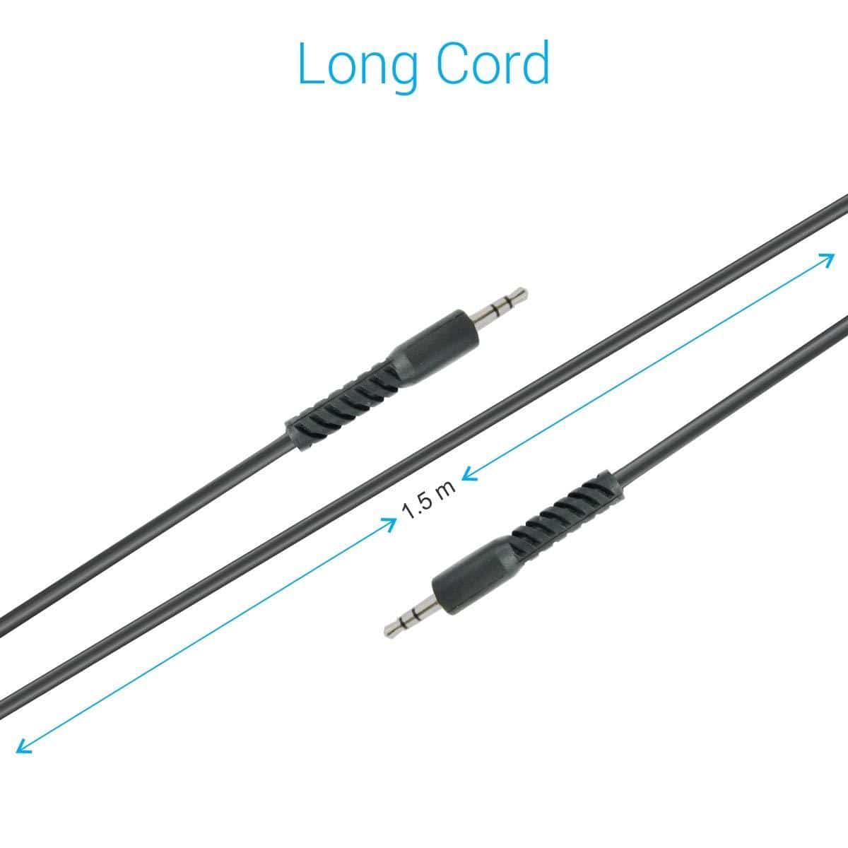 Portronics KONNECT AUX- 1.5 Meter Long 3.5mm AUX Cable-AUX CABLE-dealsplant