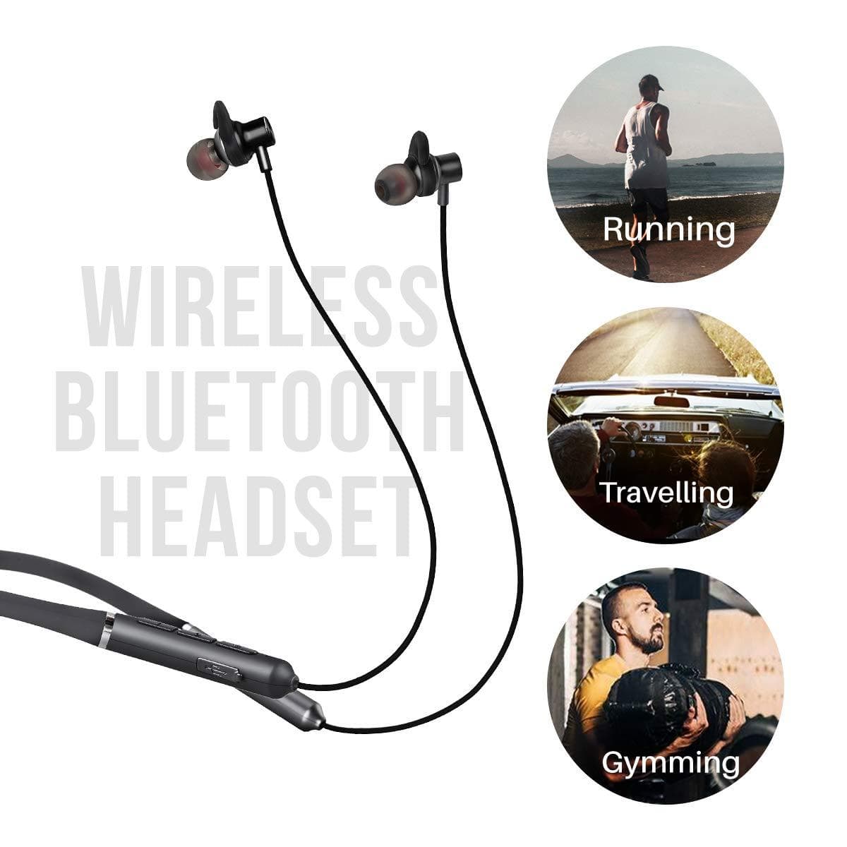 Portronics Harmonics X Wireless POR-1099 Bluetooth 5.0 Sports Headset-Bluetooth Headsets-dealsplant