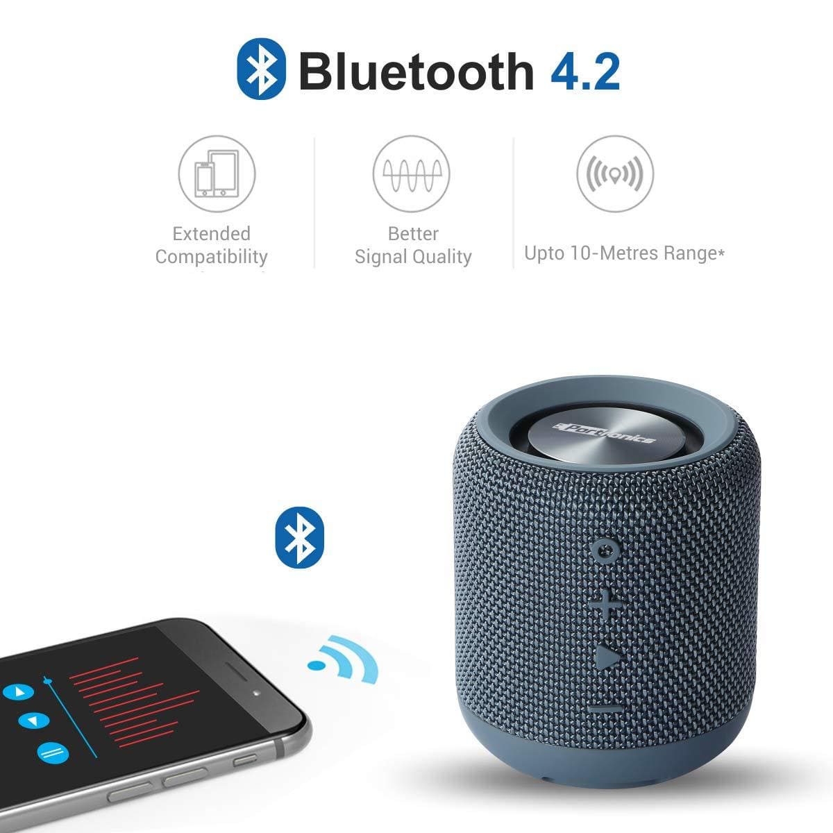 Portronics SoundDrum Bluetooth Stereo Speaker-Bluetooth Speakers-dealsplant