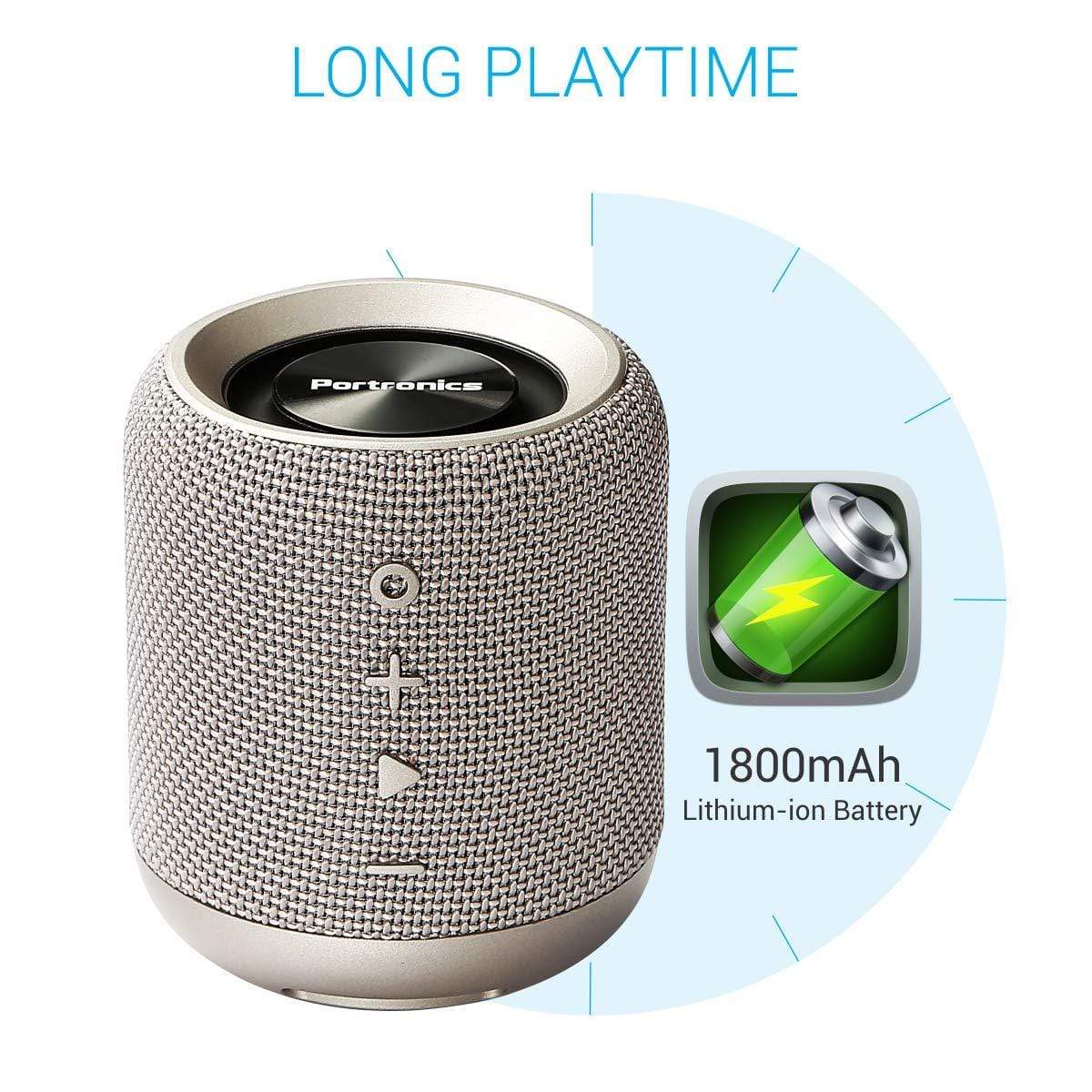 Portronics SoundDrum Bluetooth Stereo Speaker-Bluetooth Speakers-dealsplant