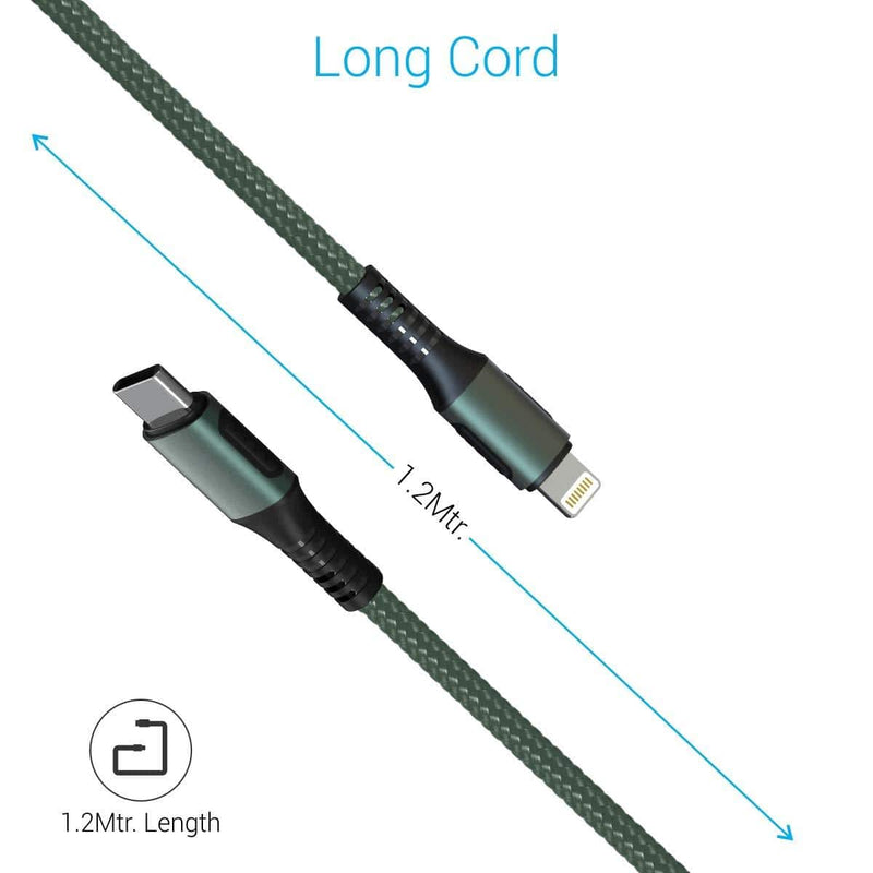 Portronics Konnect CL 18W POR-1067 Type-C to 8 Pin USB 1.2M Cable-C-type CABLE-dealsplant