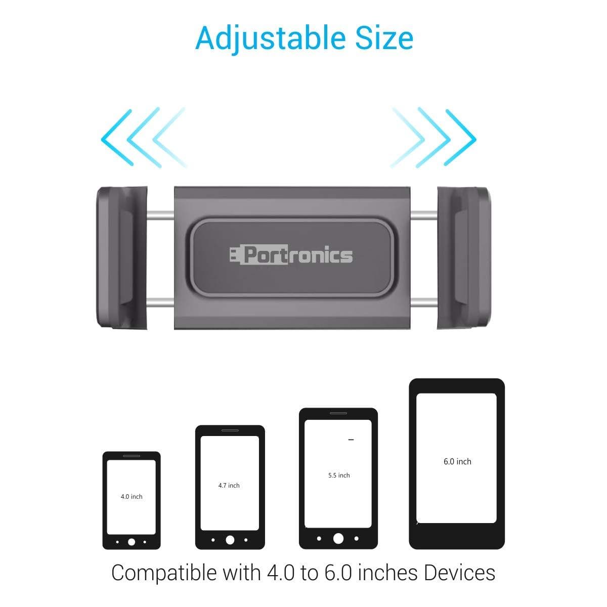 Portronics CLAMP 68 POR-1068 Car Mobile Holder 360 Degree Rotation-Car Mobile Holder-dealsplant