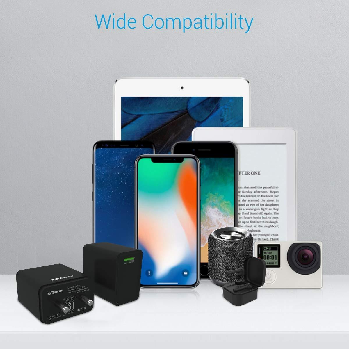 Portronics Adapto ONE 3A Fast Charging Adapter with 1M Type-C Cable-Chargers-dealsplant