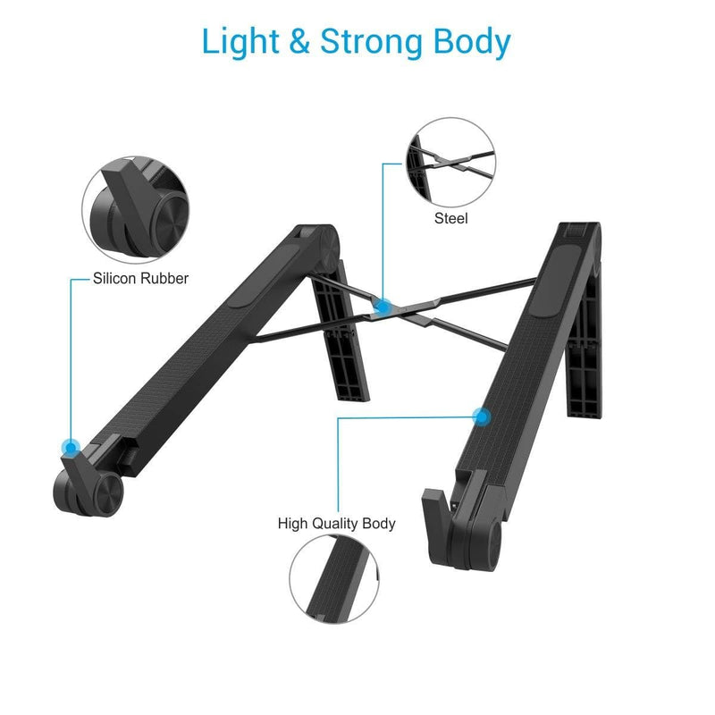 Portronics My Buddy Lite Plus POR-1118 Adjustable Height with Air-Ventilation Ergonomic Design Laptop Stand for Table Bed-laptop care-dealsplant