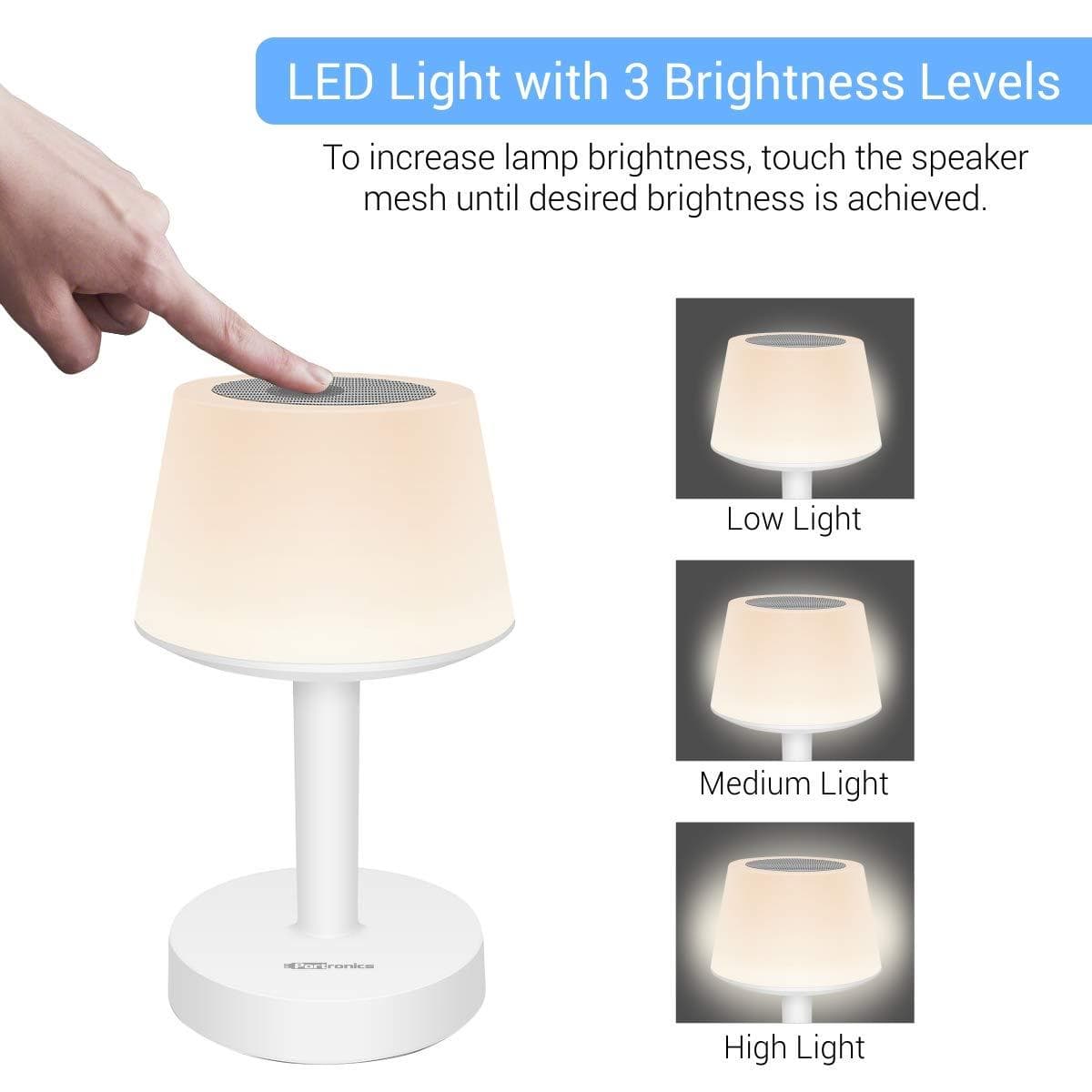 Portronics iLUMI, a Portable LED Lamp with Bluetooth Speaker, Color Changing LED Mood Light-LED Bluetooth Speaker-dealsplant