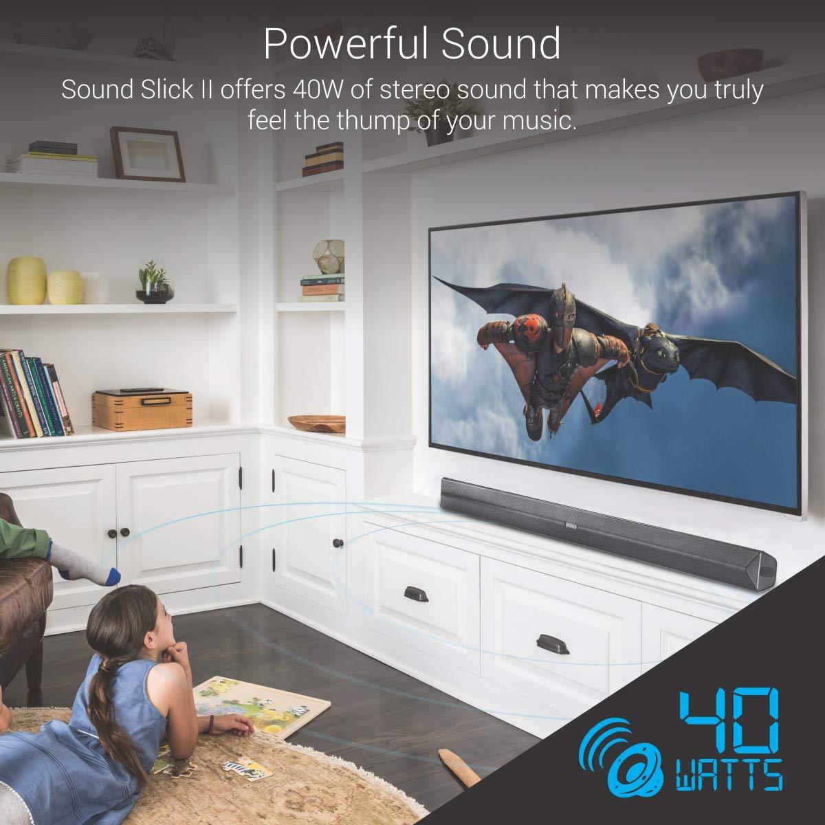 Portronics Sound Slick II 40W POR-936 Wired and Wireless Bluetooth Sound Bar-Sound Decoder Converter-dealsplant