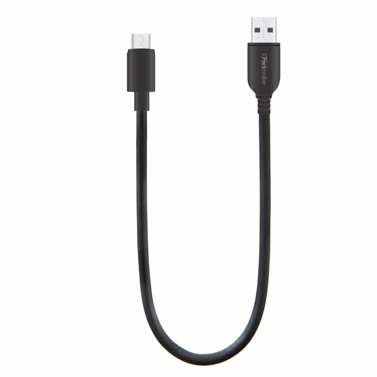 Portronics Konnect Core Mini 25cm Long Micro USB Cable with Charge Function for Micro USB Devices-USB Charging Transfer cable-dealsplant
