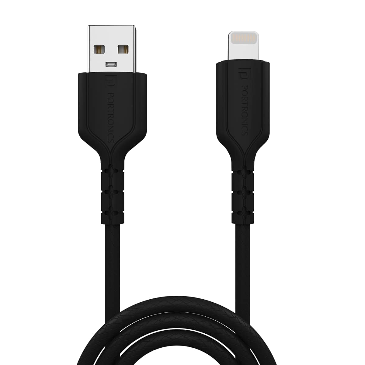 Portronics POR-655 Konnect Core 1M Lightning Cable with Charge & Sync Function-USB Charging Transfer cable-dealsplant