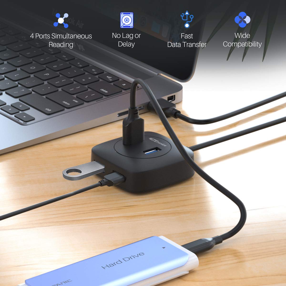 Portronics Mport 4A POR-1159 4-Port USB Hub High Speed-USB HUB-dealsplant