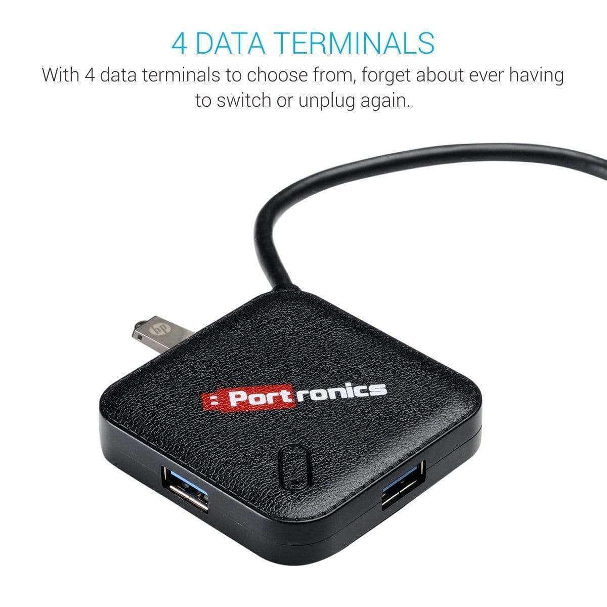 Portronics POR 696 M port 34 M USB3.0 Hub with Type-C Cable