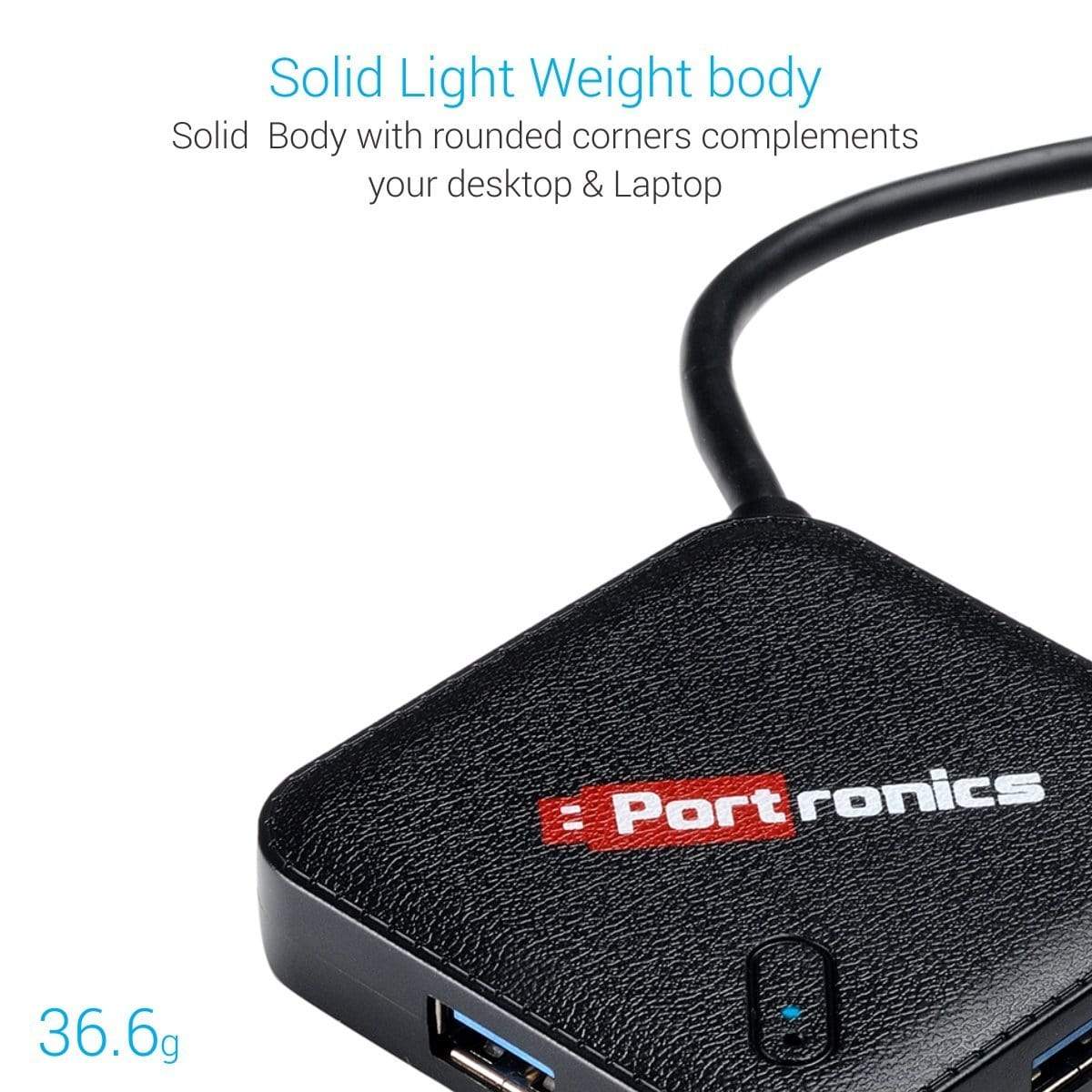 Portronics POR-697 MPort 34 USB 3.0 with 4-Port-USB HUB-dealsplant