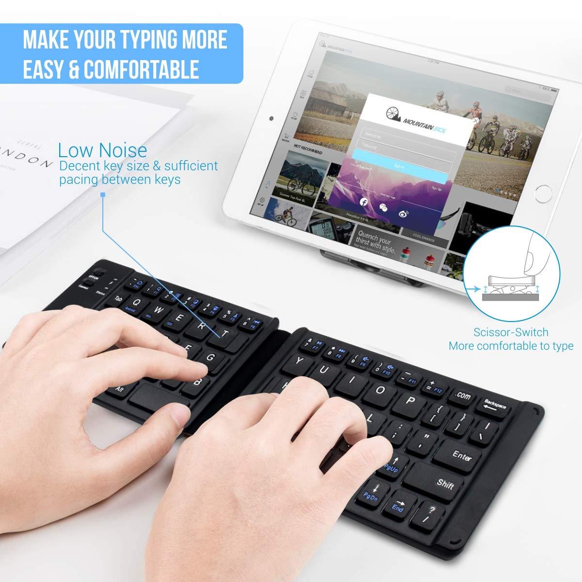 Portronics Chicklet POR-973 Foldable QWERTY Keyboard POR 973-Wired Keyboard-dealsplant