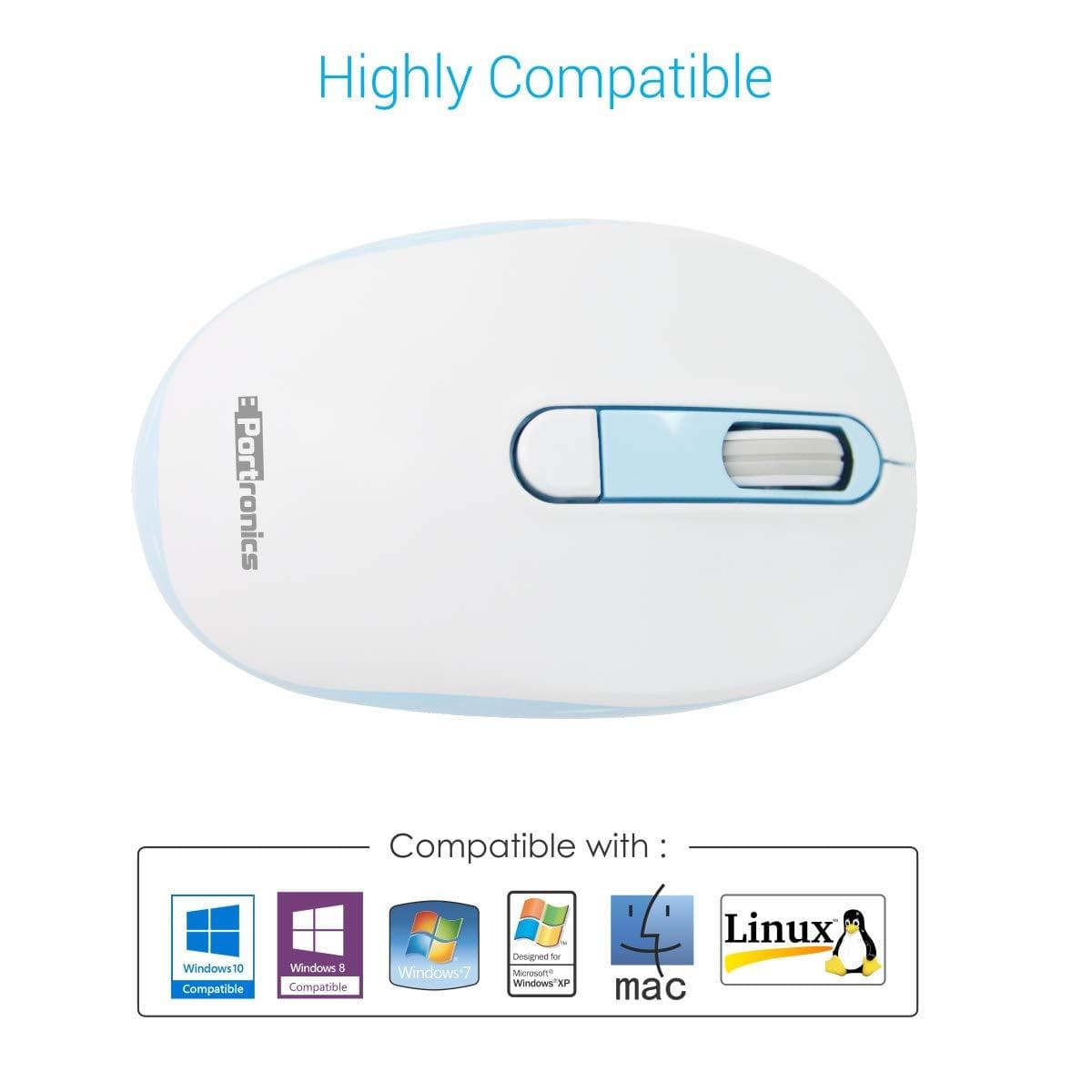 Portronics Toad 11 Wireless Mouse with 2.4GHz Technology-Wired Optical Mous-dealsplant