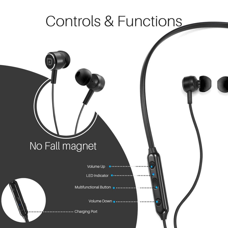 Portronics Harmonics One POR-1119 Wireless Bluetooth 5.0 Sports Headset-Wireless Bluetooth Headphones-dealsplant
