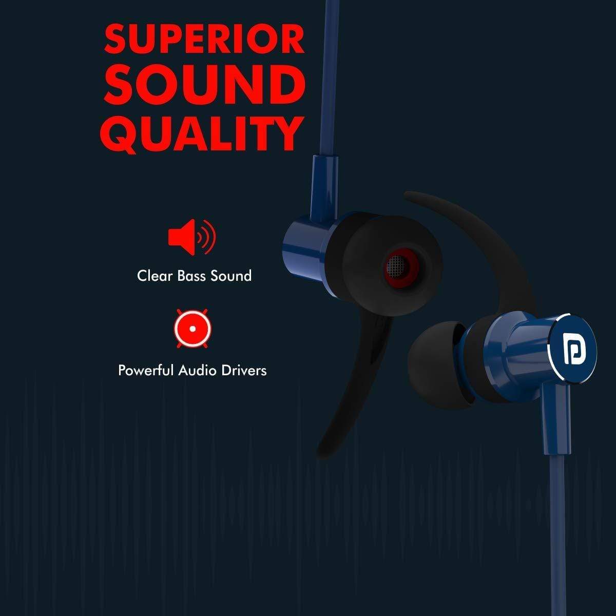 Portronics Harmonics 216 HD Stereo Wireless Bluetooth 5.0 Sports Headset with High Bass-Wireless Bluetooth-dealsplant