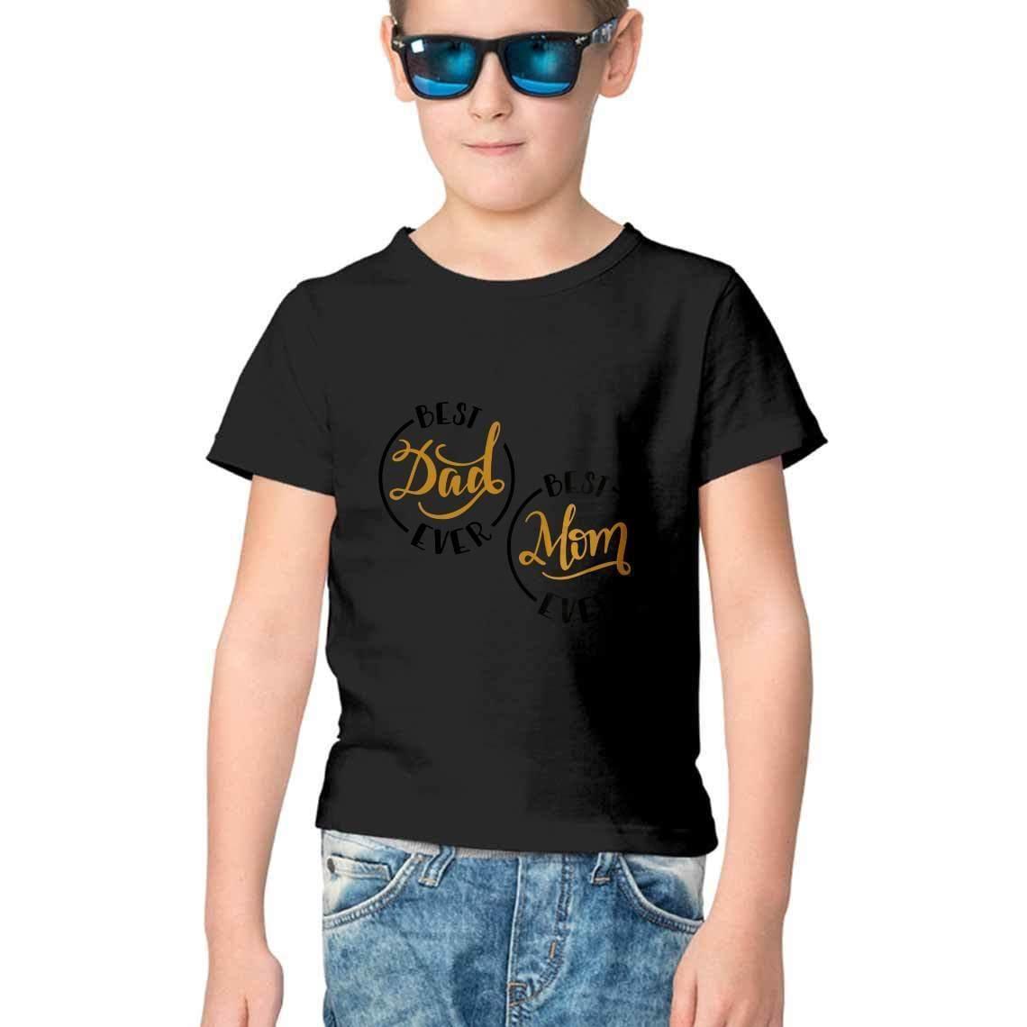 Dealsplant Mom And Dad_1 Printed T shirt for Kids-Clothing-dealsplant
