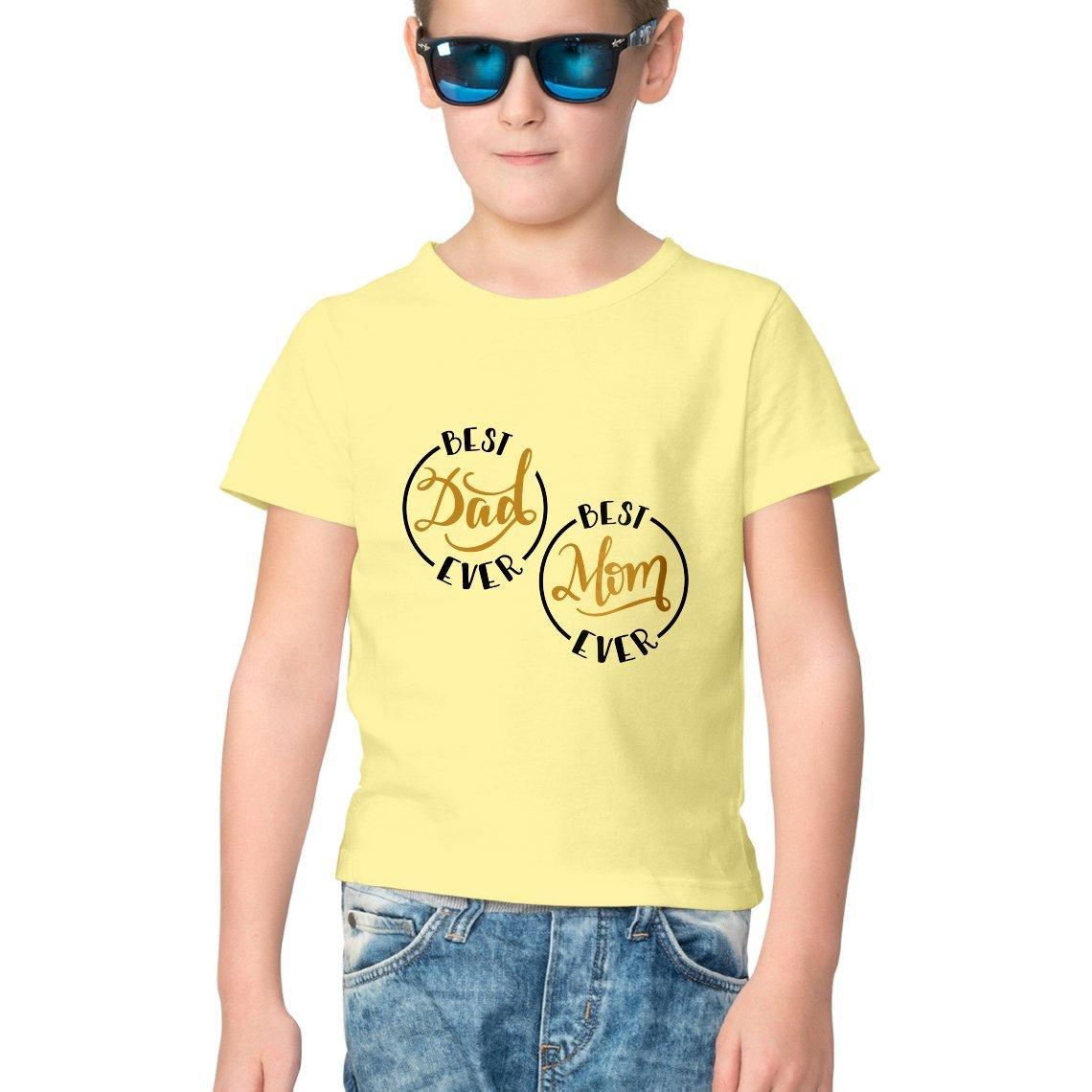 Dealsplant Mom And Dad_1 Printed T shirt for Kids-Clothing-dealsplant