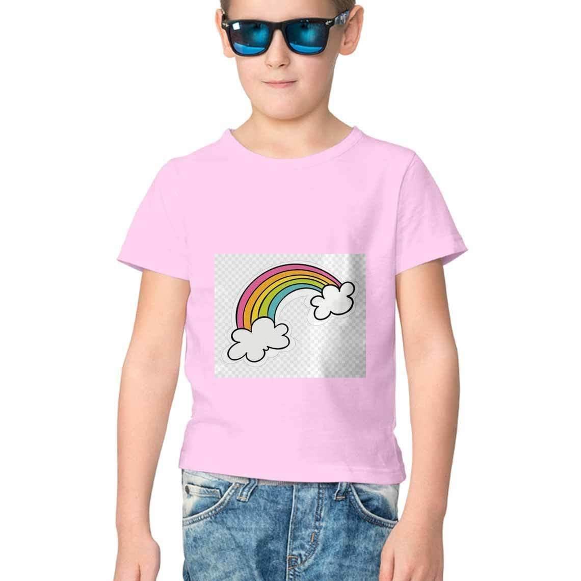 Dealsplant Half Sleeve RoundNeck Rainbow T-Shirt for Kids-Clothing-dealsplant