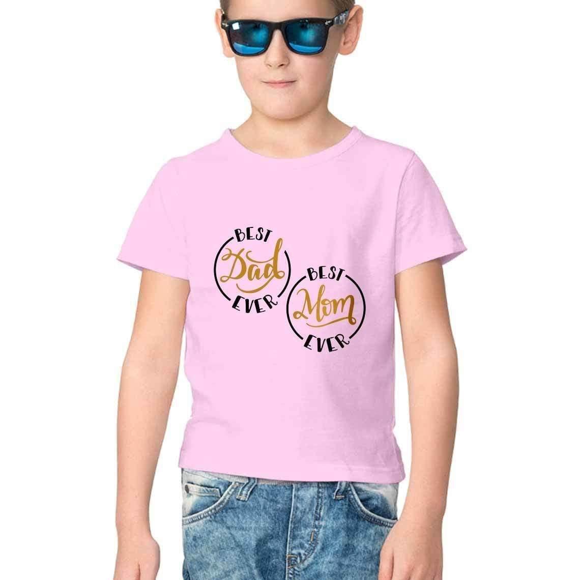 Dealsplant Mom And Dad_1 Printed T shirt for Kids-Clothing-dealsplant