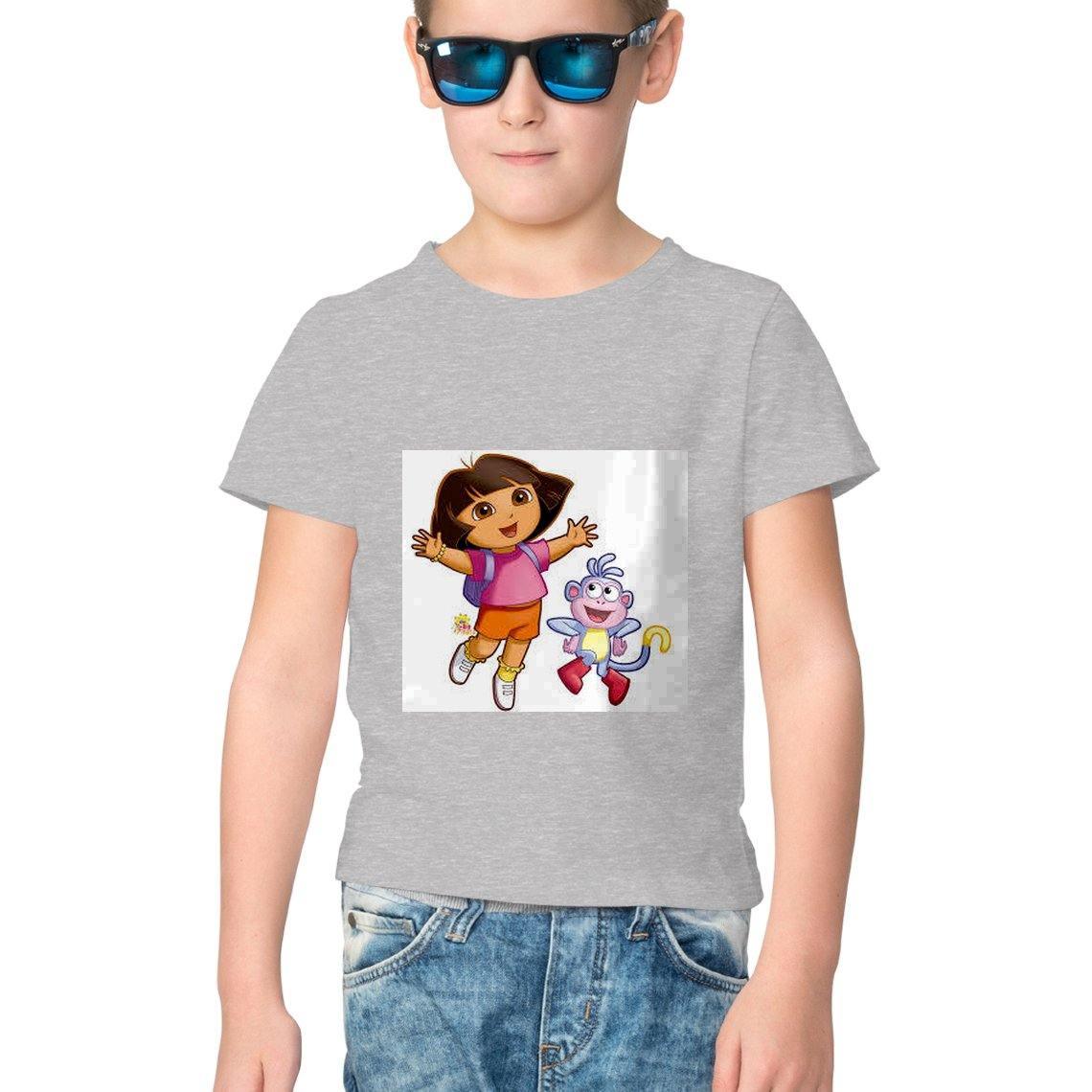 Dealsplant Half Sleeve Round Neck DoraBujji T-Shirt for Kids-Clothing-dealsplant