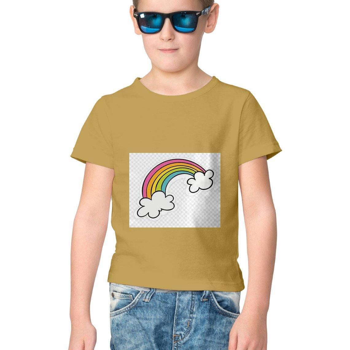 Dealsplant Half Sleeve RoundNeck Rainbow T-Shirt for Kids-Clothing-dealsplant