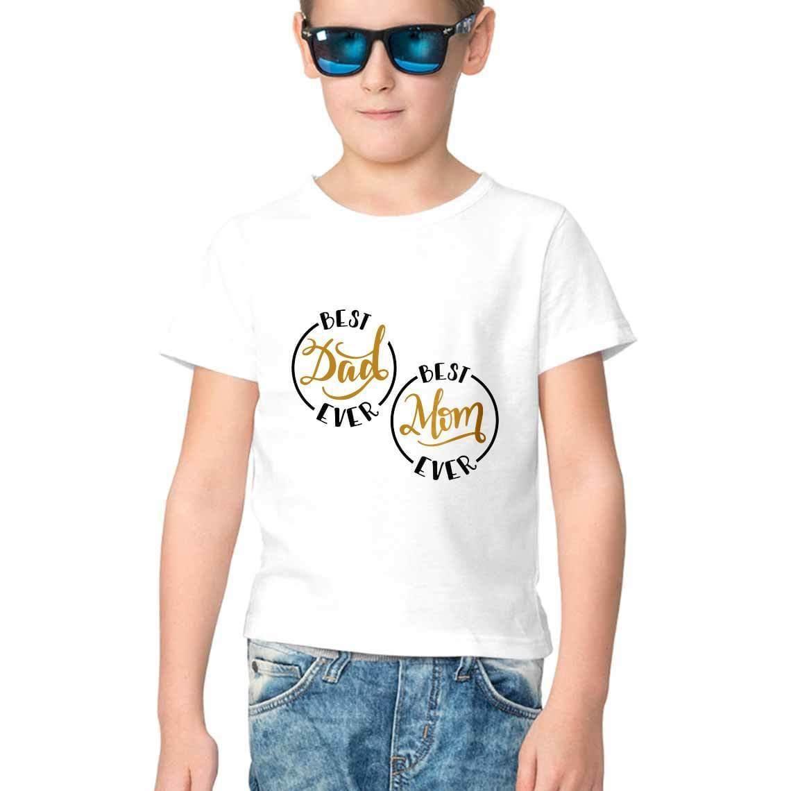 Dealsplant Mom And Dad_1 Printed T shirt for Kids-Clothing-dealsplant