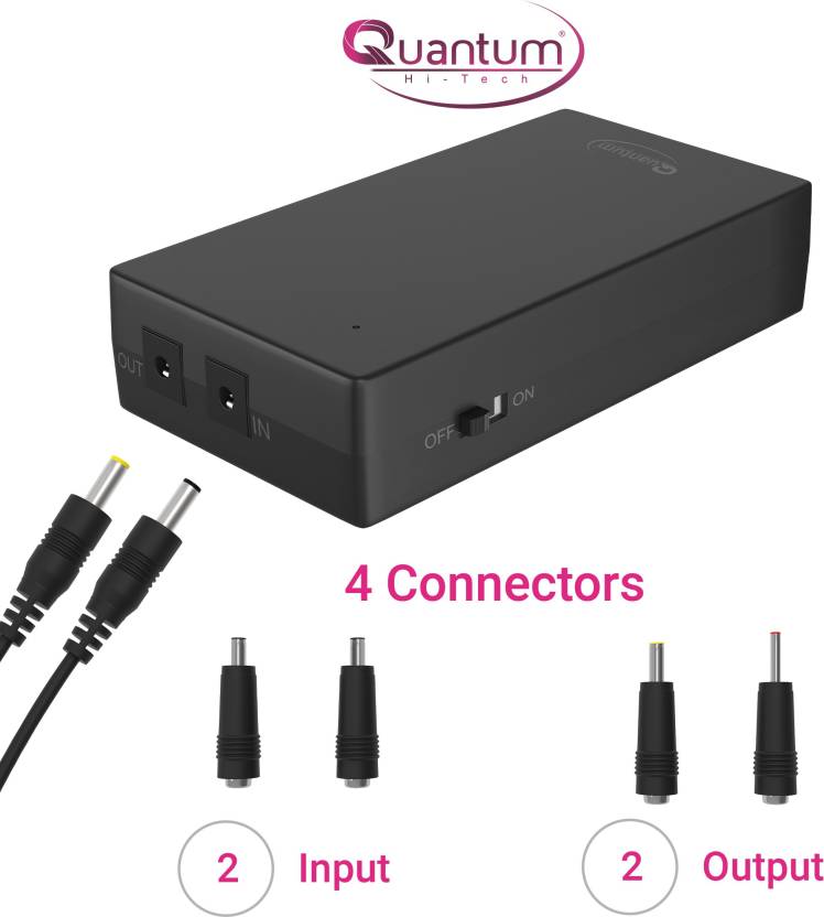 Quantum QHM-660 12v 2A Mini UPS for wifi router cordless phone CCTV Camera-UPS-dealsplant