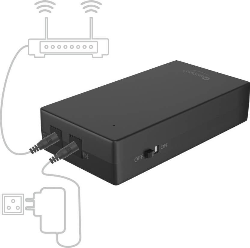 Quantum QHM-660 12v 2A Mini UPS for wifi router cordless phone CCTV Camera-UPS-dealsplant